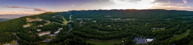 An aerial view of the kettle mountain area of  Resort